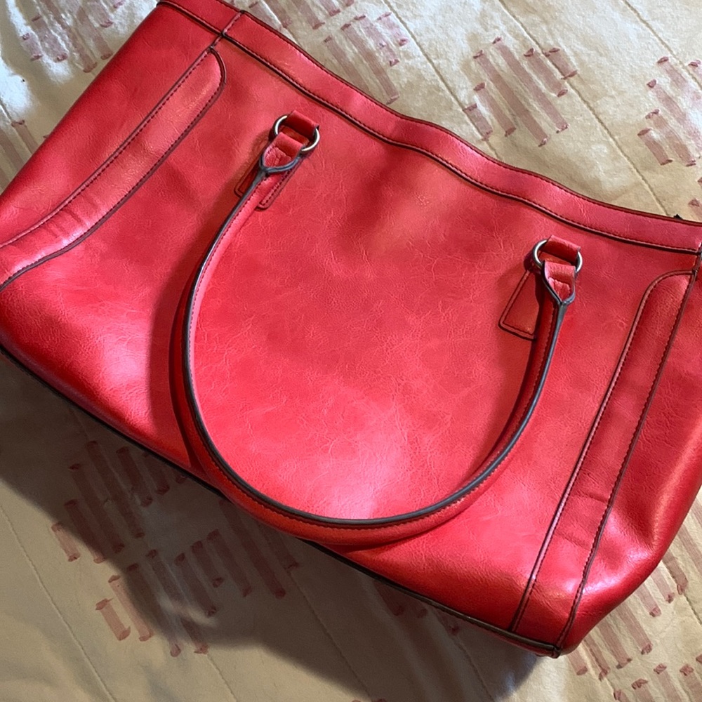 Merona bag in red-coral from Target